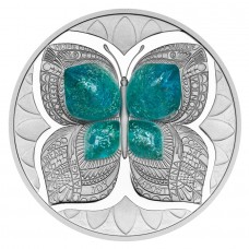 2024 1 oz $2 NZD Niue Crystal Coin – Butterfly Proof Silver Coin (with Gift Box and COA) (PRE-SALE)