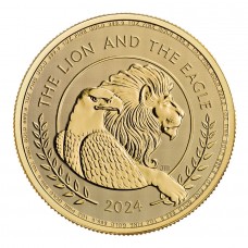 2024 1 oz £100 GBP UK British Lion & American Eagle Gold Coin BU (In capsule) (PRE-SALE)