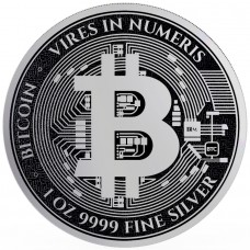 2024 1oz Niue $2 NZD Bitcoin Silver Coin BU (In Capsule)