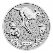 2024 1 oz $100 AUD Australian Perth Mint 125th Anniversary Platinum Coin BU (In Capsule)