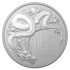 2024 1 oz $1 AUD RAM Australian Lunar Year of the Dragon Silver Coin BU (PRE-SALE)
