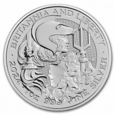 2024 1 oz £2 GBP UK Silver Britannia & Liberty Coin BU (PRE-SALE)