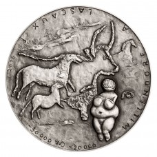2024 42g $2 NZD Niue Treasures of Ancient Civilizations – Willendorf and Lascaux H.R Antique Finish Silver Coin (PRE-SALE)
