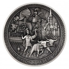2024 5 oz $10 NZD Niue Old Greek Myths and Legends – Jason and Medeia High Relief Antique Finish Silver Coin (PRE-SALE)