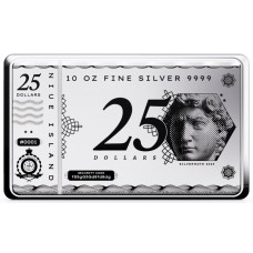 2024 10 oz $25 Niue Silver Note Silver Coin-Bar (PRE-SALE)
