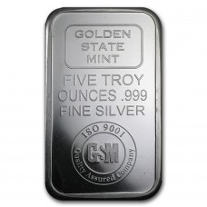 5 oz Golden State Mint 999 Fine Silver Bar