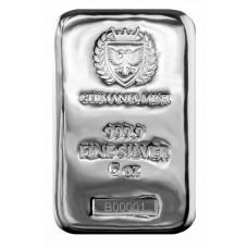 5 oz Germania Mint 9999 Fine Silver Cast Bar