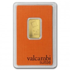 5 Gram Valcambi LBMA 9999 Gold Bar Certified
