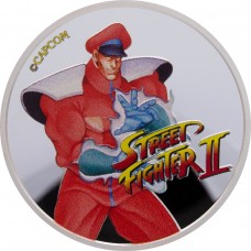 2021 1 oz $0.50 Dollars Street Fighter II 30th Anniversary M Bison Silver Coloured BU Coin