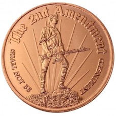 1 oz Minuteman 2nd Amendment 999 Copper Round