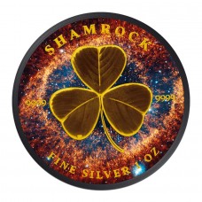 2022 1 oz Shamrock HELIX NEBULA Black Platinum Colorized Coin 