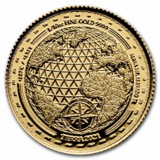 2021 1/10 oz Gold $10 NZD Tokelau Terra Coin Proof Like 