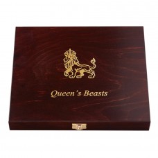 Wooden Case Box Queen's Beasts series 2 oz Display 10 Silver Coins Holder